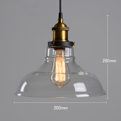 Forge Vintage Industrial Pendant Lamps | Clear Handblown Glass - Styyler