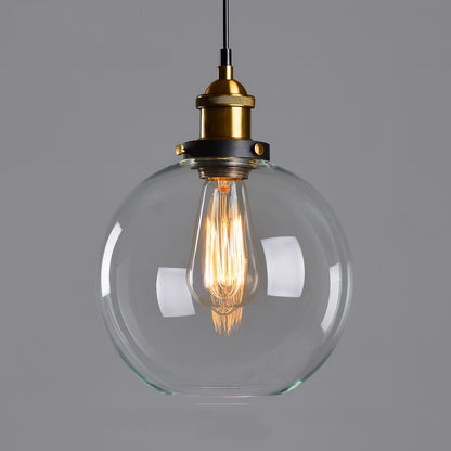 Forge Vintage Industrial Pendant Lamps | Clear Handblown Glass - Styyler