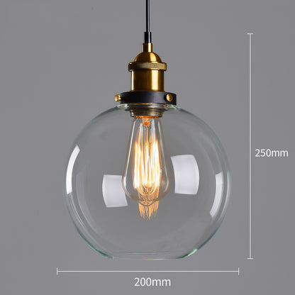 Forge Vintage Industrial Pendant Lamps | Clear Handblown Glass - Styyler