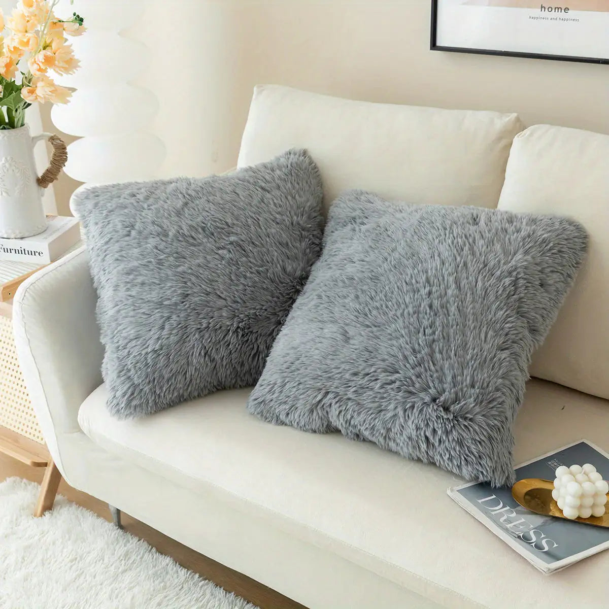 Mysa Faux Fur Cushion Cover – Where Comfort Meets Calm