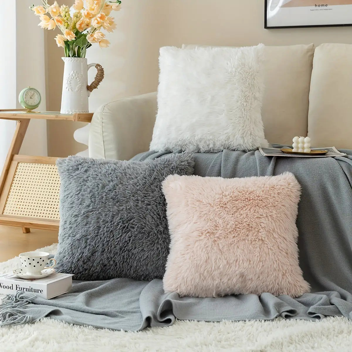 Mysa Faux Fur Cushion Cover – Where Comfort Meets Calm
