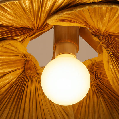 Lotus Fan Pendant Lamp - Natural Bamboo Rattan Ceiling Light - Styyler