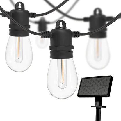 LumoFete Solar Festoon Lights with Remote | IP65 Waterproof & Shatterproof | Extendable