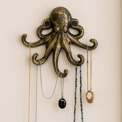 Cast Iron Octopus Wall Hook for Keys, Rings, Necklaces or Coats - Styyler