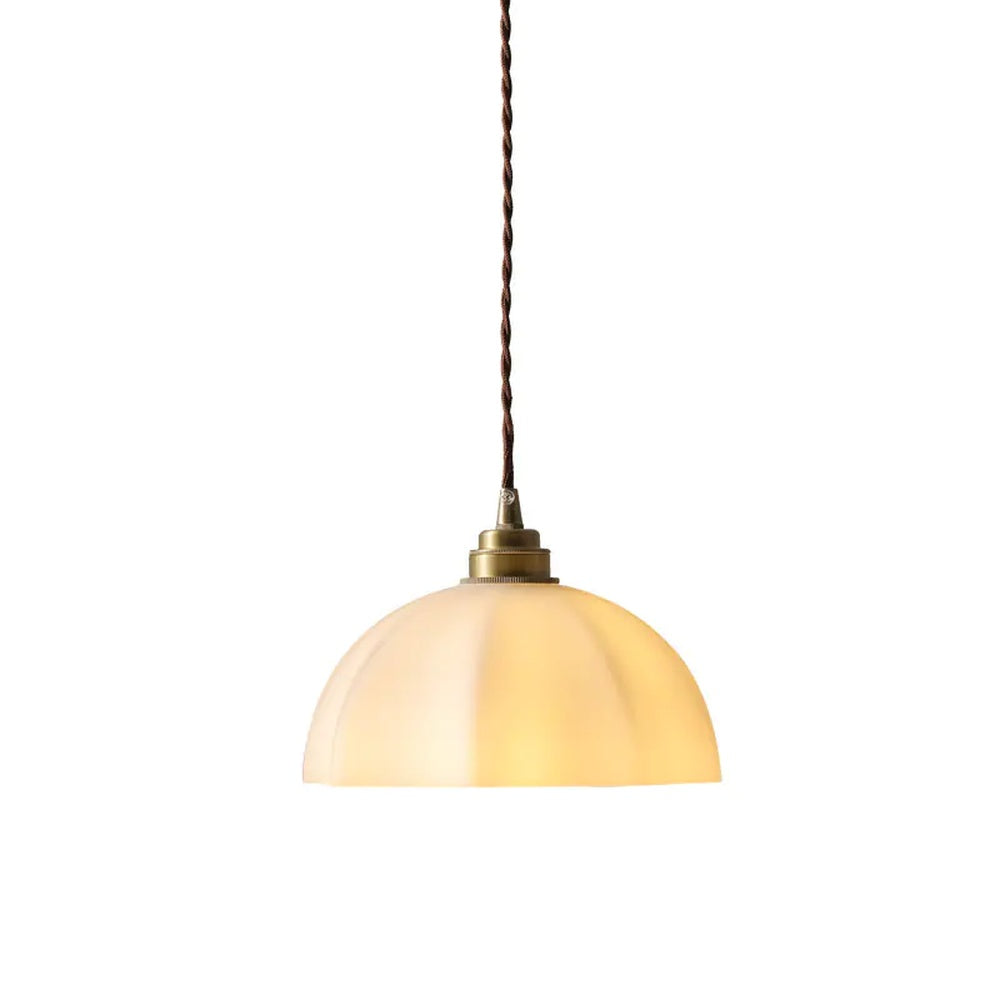 OPED Japanese Wabi-Sabi Brass Pendant Light | Dome Shade Hanging Lamp
