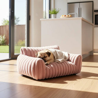 Furino Pet Sofa | Soft Corduroy Fleece Bed for Cats and Small Dogs