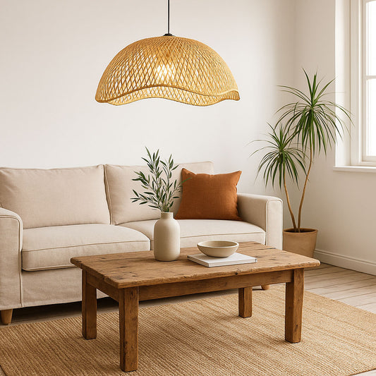 SOLA – Handwoven Bamboo Rattan Pendant Light | 3 Sizes - Styyler