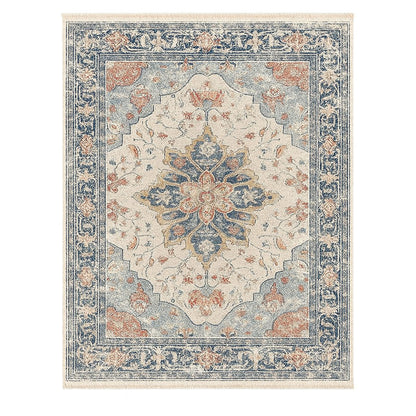 Amara Persian Inspired Rug | Vintage Style Low-Pile Machine Washable Rug