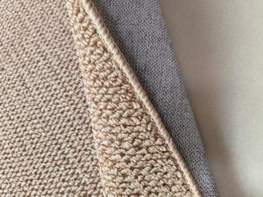 ZenWeave Tatami Style Rug | Flatwoven Japandi Rug in Natural & Light Grey Composite Fibre