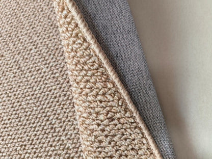 ZenWeave Tatami Style Rug | Flatwoven Japandi Rug in Natural & Light Grey Composite Fibre