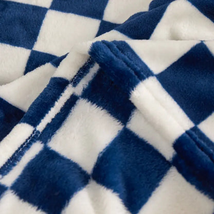 VELO Checkered Flannel Blanket | Soft Lightweight Throw or Nap Blamket