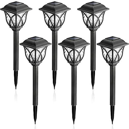 SolarFlare Lantern Garden Lights (6-Pack) | Solar-Powered LED Outdoor Pathway Lights