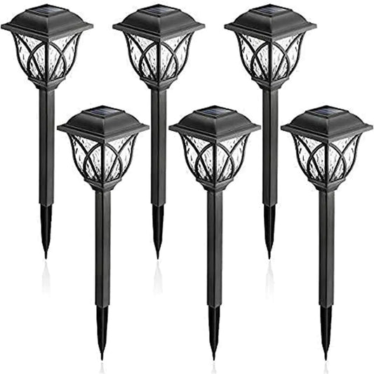 SolarFlare Lantern Garden Lights (6-Pack) | Solar-Powered LED Outdoor Pathway Lights