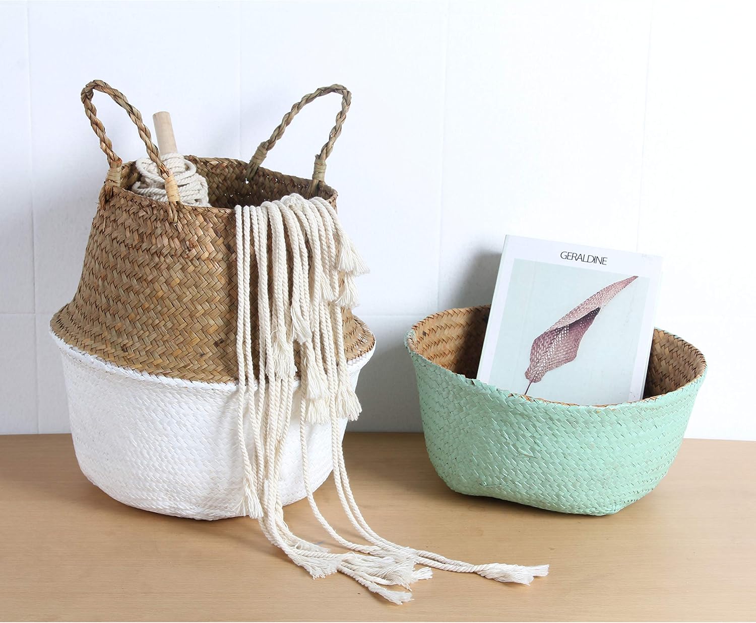 Verdia Handmade Seagrass Planters | Eco-Friendly Tall Plant Pot Baskets - Styyler