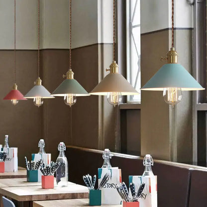 Colourful Cone Pendant Lights